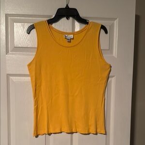 Coldwater Creek Gold Fitted Sleeveless Tank Top